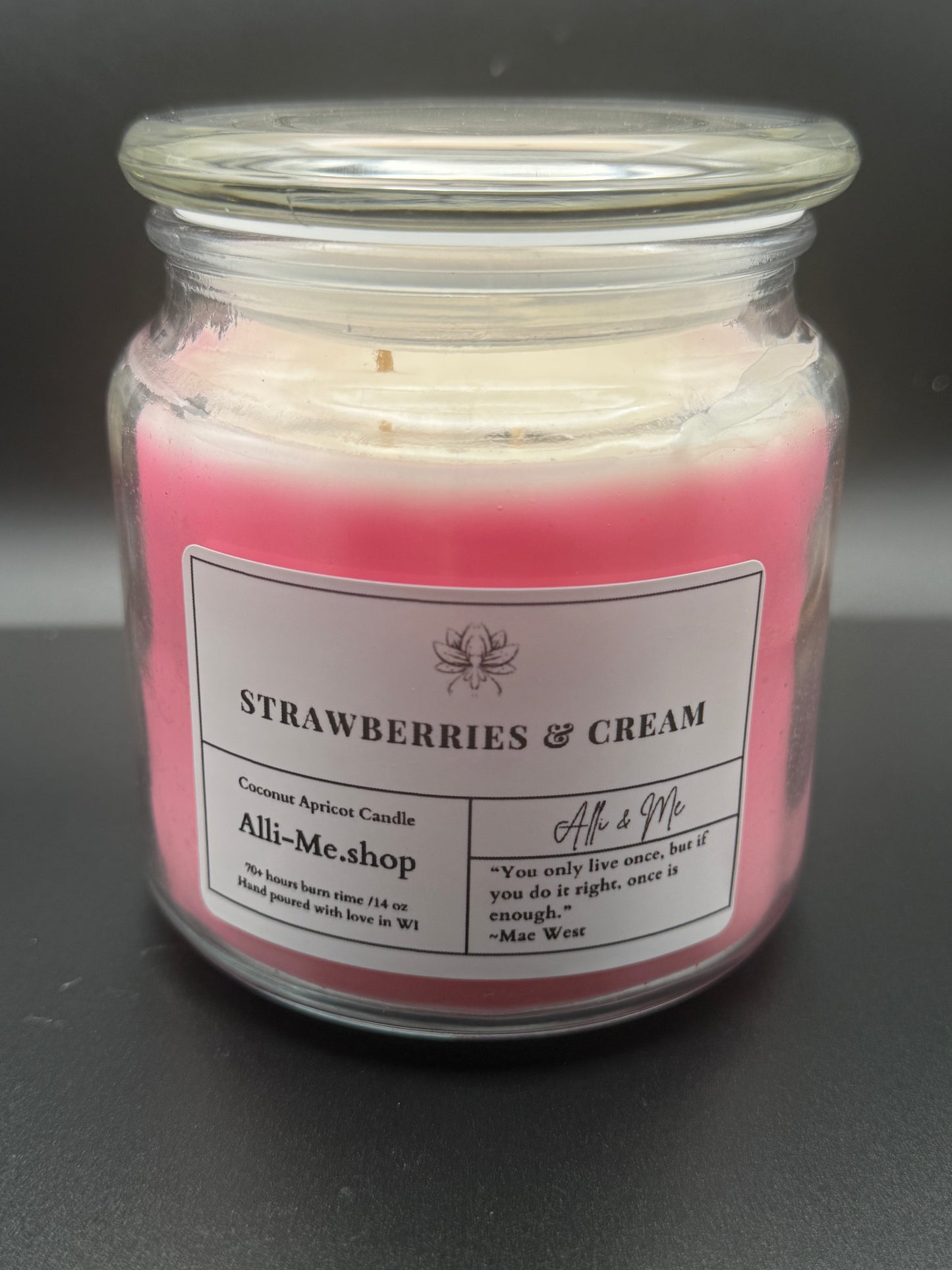 14 oz Apricot/Coconut Wax Candle